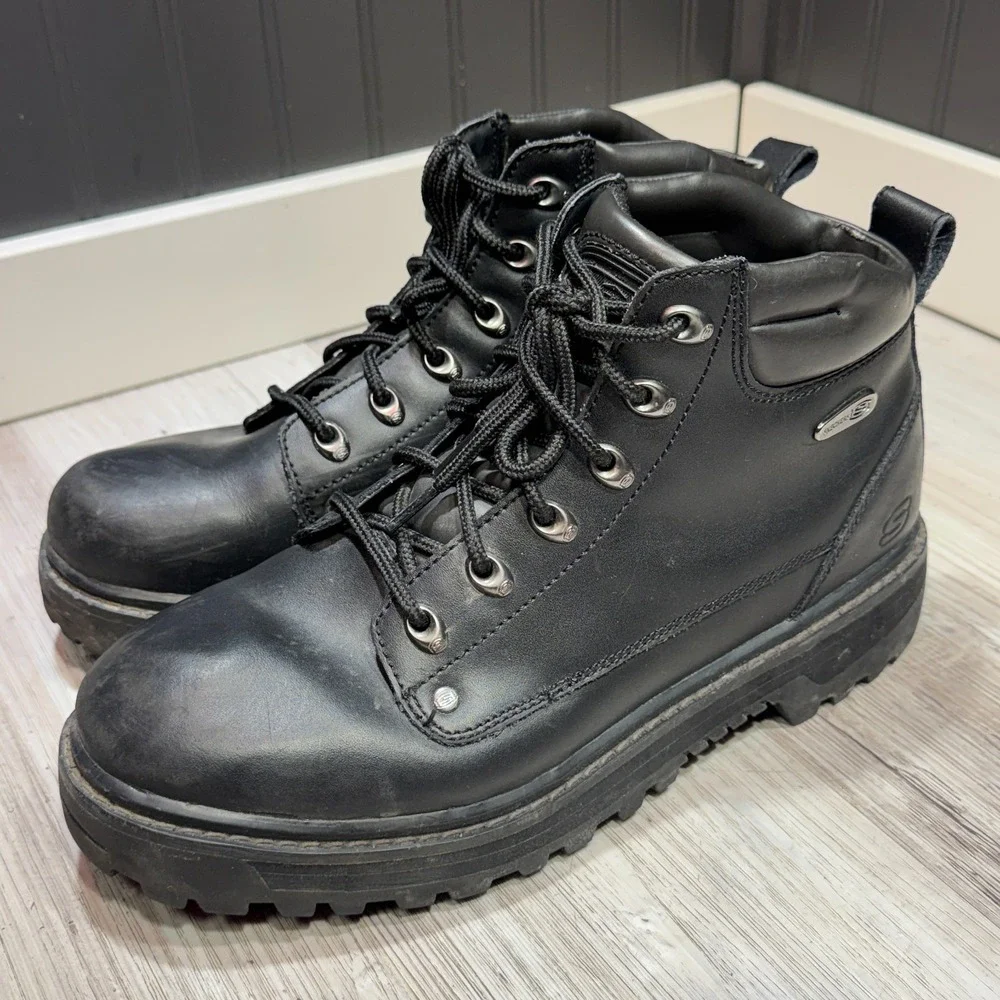 Skechers Men's Mariners-Pilot Black Utility Boot 4473EW Men's Sz 10.5 EXTRA WIDE